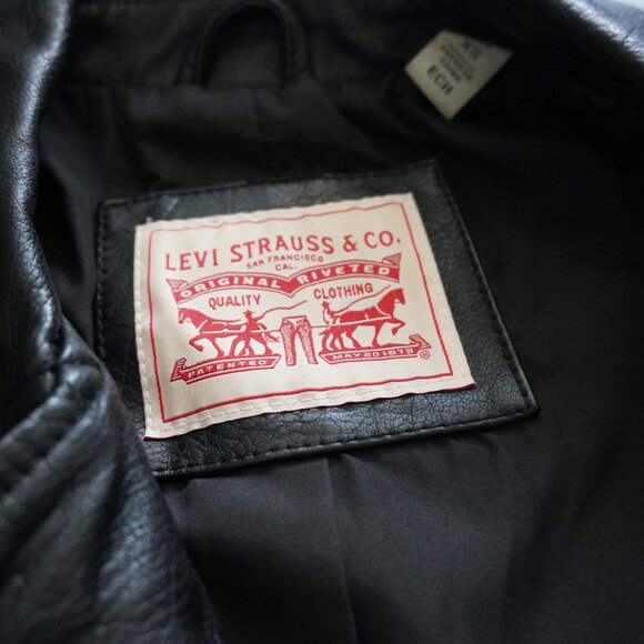 Levi’s Women’s Faux Leather Moto Jacket – Black– Size S - Picture 3 of 8